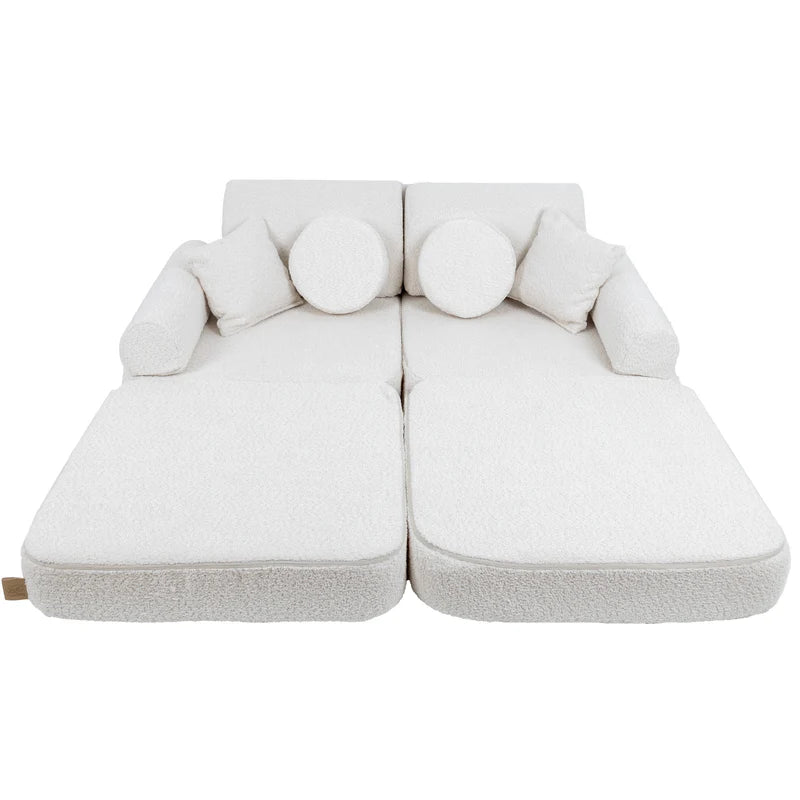 MeowBaby Spielsofa Mini Max Bouclé-Weiss