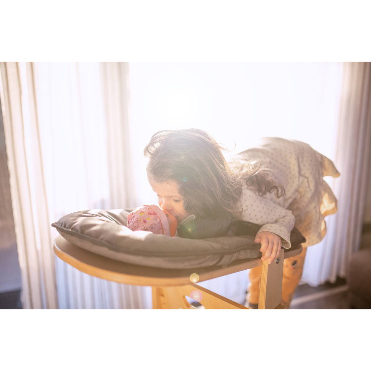 tiSsi Babyaufsatz Newborn für Hochstuhl - Baby Liegeaufsatz aus Massivholz