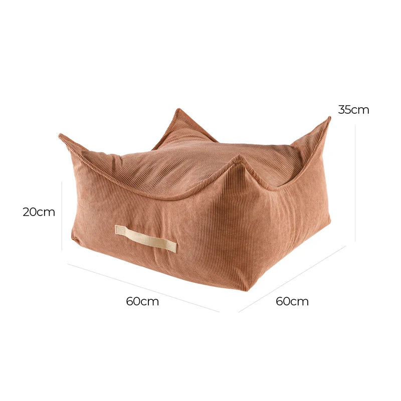 MeowBaby Sitzpouf Quadratisch Premium Cord