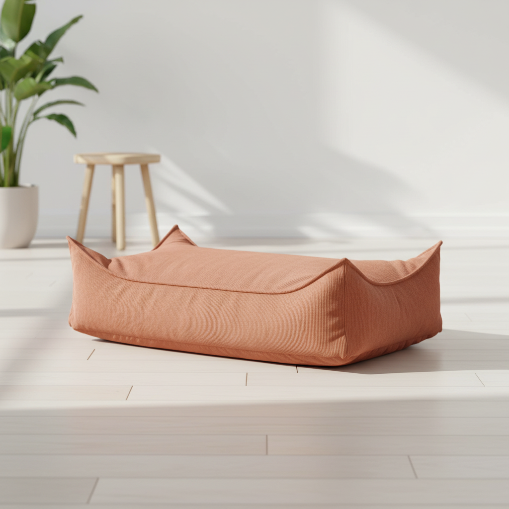 MeowBaby Sitzpouf Rechteckig Premium Cord