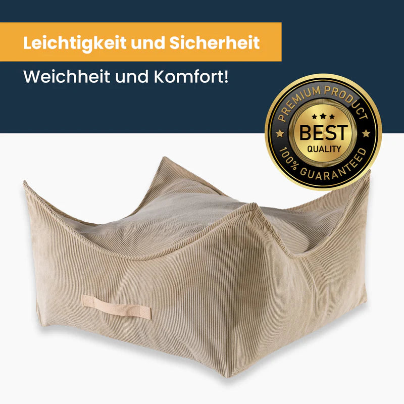 MeowBaby Sitzpouf Quadratisch Premium Cord