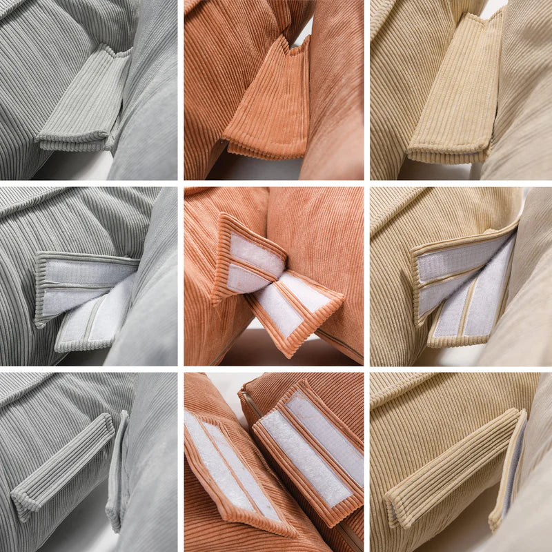 MeowBaby Sitzpouf Quadratisch Premium Cord