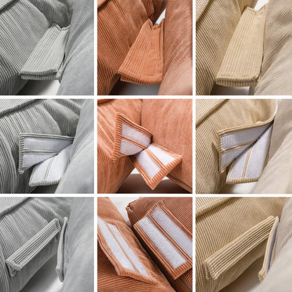 MeowBaby Sitzpouf Rechteckig Premium Cord