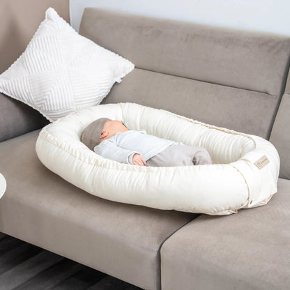 Babynest Bio-Baumwolle - Mitwachsendes Kuschelnest aus reiner Naturbaumwolle