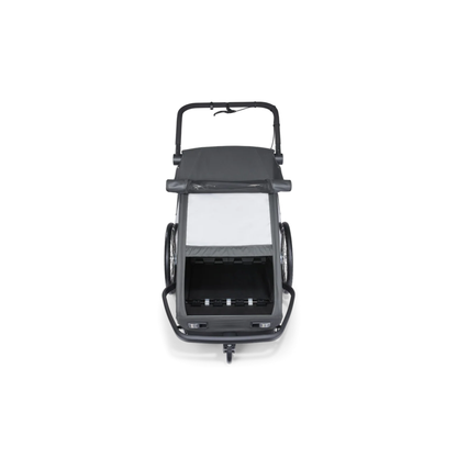 Croozer Yuuna Kid - modularer Fahrradanhänger & Buggy 2 in 1 | Moonlight Black | AirPad Federung
