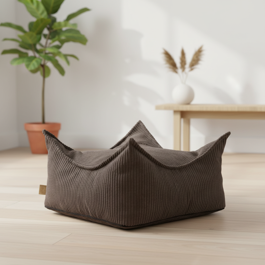 MeowBaby Sitzpouf Quadratisch Ästhetik Cord