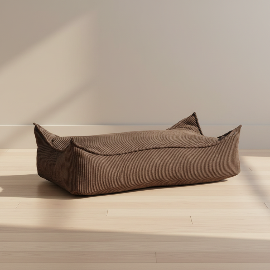 MeowBaby Sitzpouf Rechteckig Ästhetik Cord