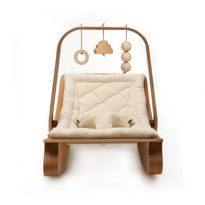 LEVO Spielbogen aus Holz – Aktivitätsbogen für Babywippe
