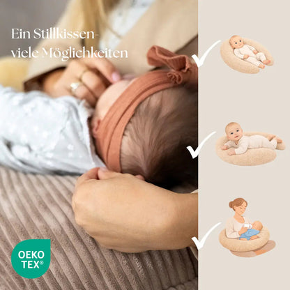 Stillkissen Halbmond Cord - Ergonomisches Still- & Schwangerschaftskissen im modernen Cord-Design