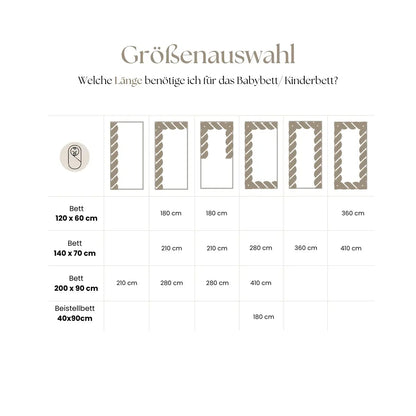 Bettschlange Cord geflochten - Nachhaltiger Bettzopf fürs Baby- & Kinderbett
