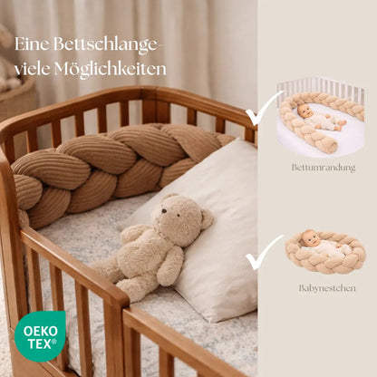 Bettschlange Cord geflochten - Nachhaltiger Bettzopf fürs Baby- & Kinderbett