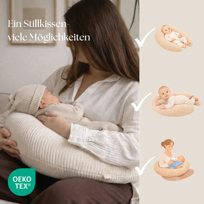 Stillkissen U-Form Cord - Ergonomisches Schwangerschaftskissen mit abnehmbarem Bezug