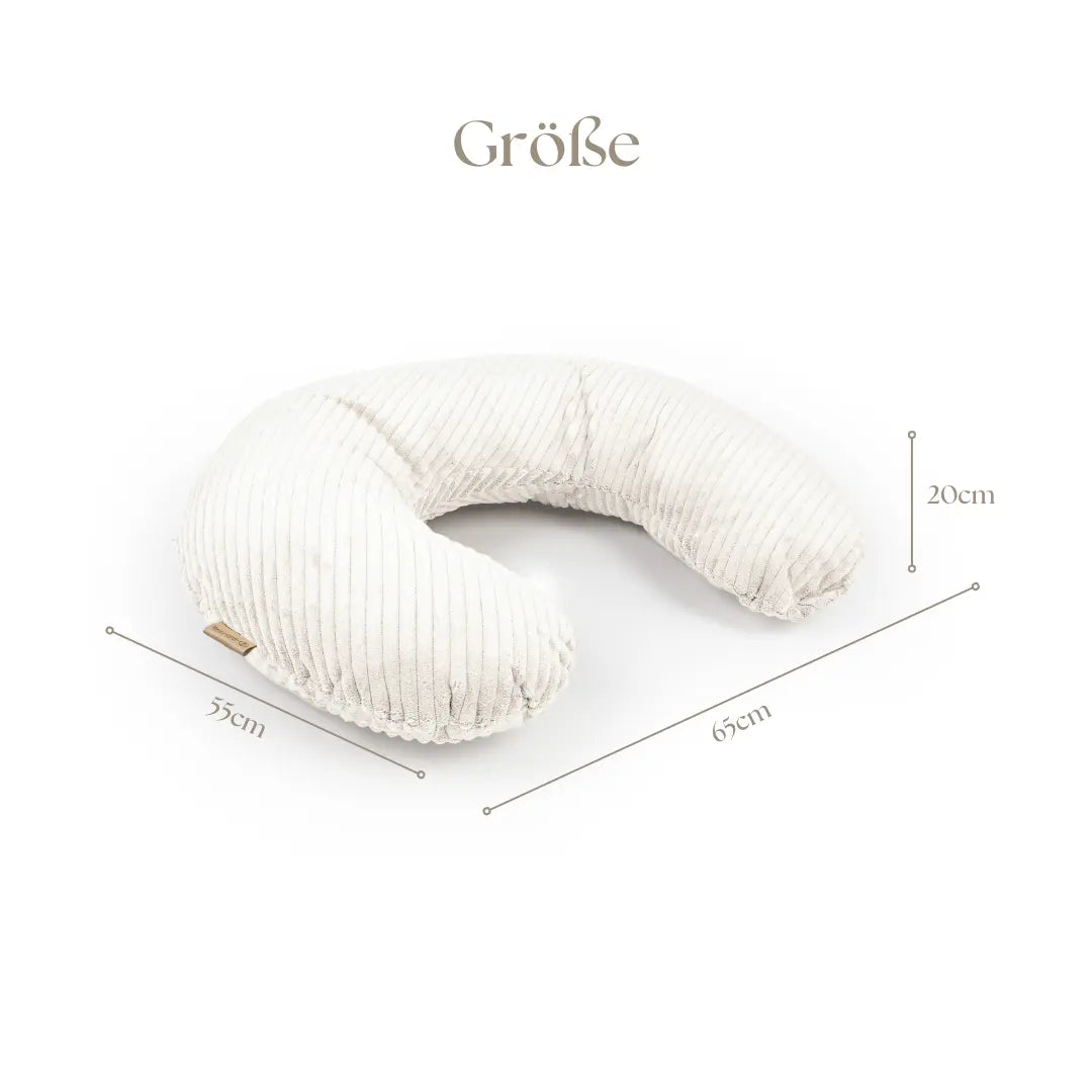 Stillkissen U-Form Cord - Ergonomisches Schwangerschaftskissen mit abnehmbarem Bezug