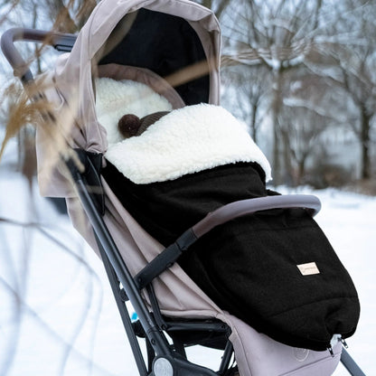 Winterfußsack Merino - Wasserdichter Baby-Fußsack mit Schafwollfutter für Kinderwagen & Schlitten