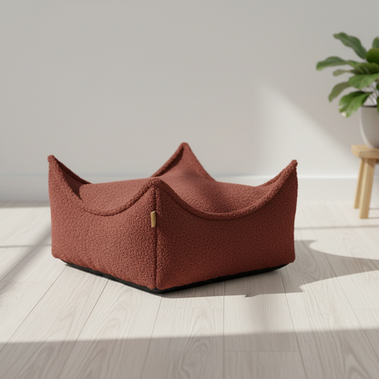 MeowBaby Sitzpouf für Kinder Quadratisch, Bearly