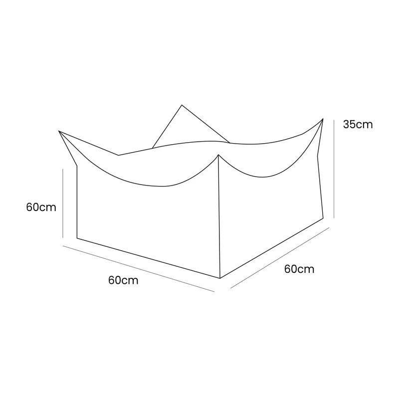 MeowBaby Sitzpouf für Kinder Quadratisch, Bearly