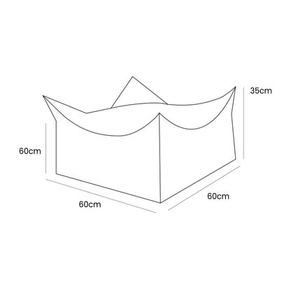 MeowBaby Sitzpouf für Kinder Quadratisch, Bearly