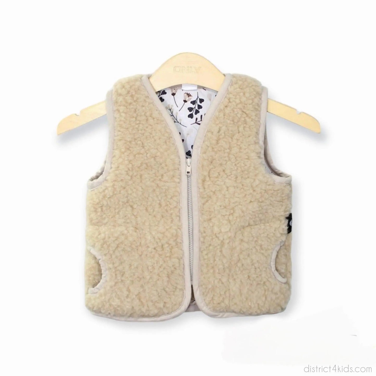 Kinderweste Merino Muster - Warme Merino-Weste mit Baumwollfutter und Woolmark-Zertifikat