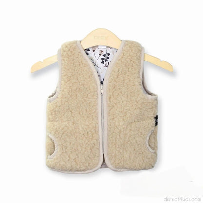 Kinderweste Merino Muster - Warme Merino-Weste mit Baumwollfutter und Woolmark-Zertifikat