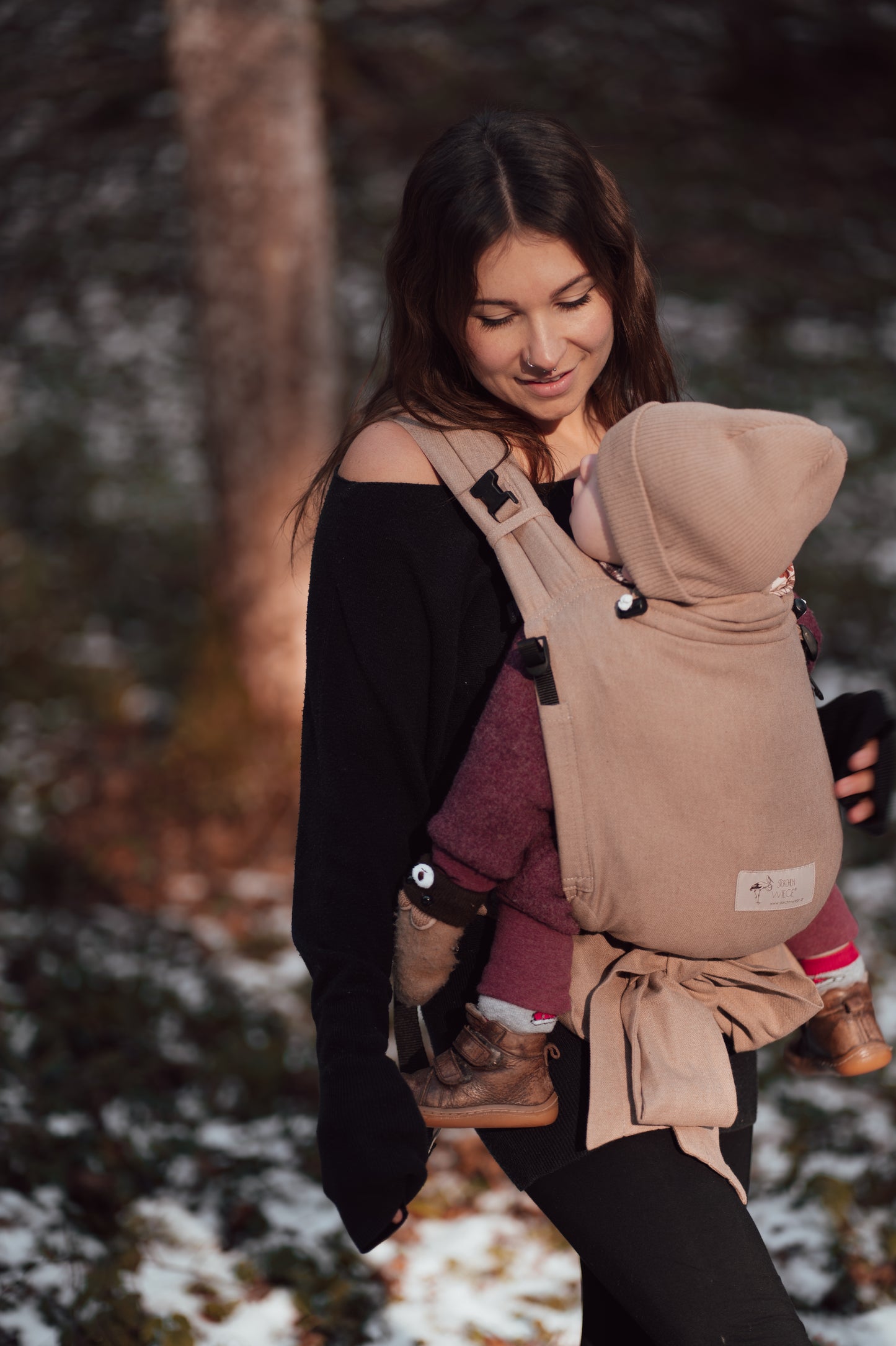 Talemo Babytrage ab Geburt - Ergonomische Half-Buckle Trage aus Baumwolle