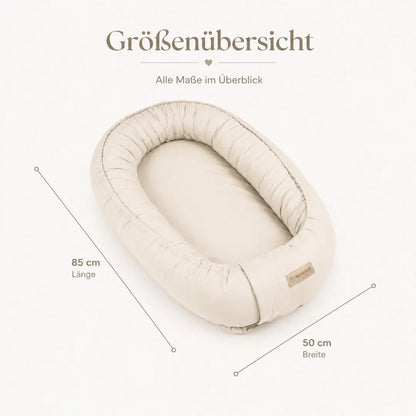Babynest Bio-Baumwolle - Mitwachsendes Kuschelnest aus reiner Naturbaumwolle