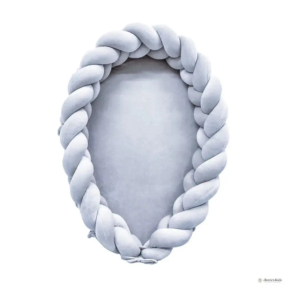 Babynest & Bettschlange 2in1 Velours - Mitwachsendes Kuschelnest & Bettumrandung