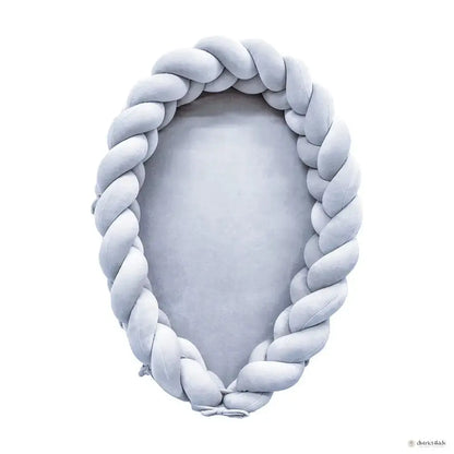 Babynest & Bettschlange 2in1 Velours - Mitwachsendes Kuschelnest & Bettumrandung