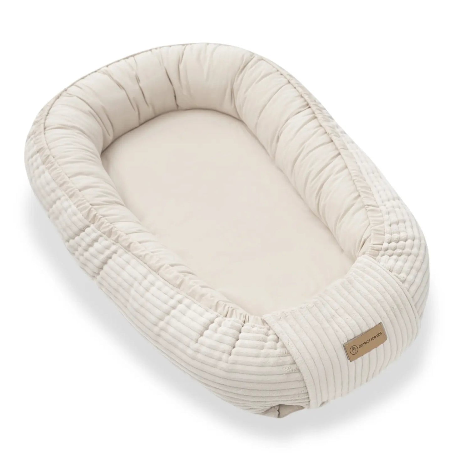 Babynest Cord creme - Mitwachsendes Kuschelnestchen & Reisebett ab Geburt