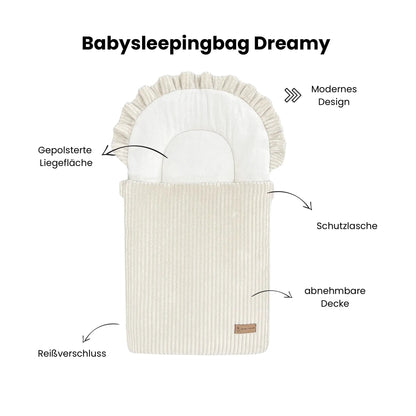 Babyschlafsack Dreamy Cord - 2.5 TOG Ganzjahres-Schlafsack mit Rüschenkrone