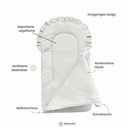 Babyschlafsack Dreamy Bio-Baumwolle - 2.5 TOG Ganzjahres-Schlafsack mit Rüschenkrone