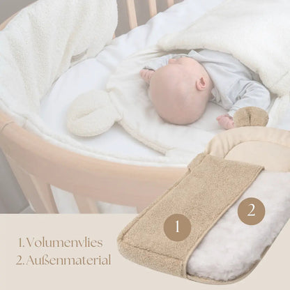Babyschlafsack Teddyohren Bouclé - 2.5 TOG Ganzjahres-Schlafsack aus Bio-Baumwolle