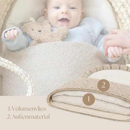 Babyschlafsack Dreamy Bouclé - 2.5 TOG Ganzjahres-Schlafsack mit Rüschenkrone