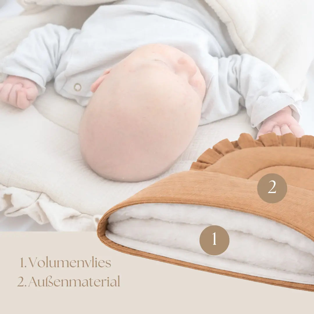 Babyschlafsack Dreamy Musselin - 2.5 TOG Ganzjahres-Schlafsack mit Rüschenkrone