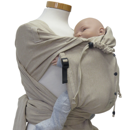 Bondima Babytrage ab Geburt - Ergonomische Half-Buckle mit Tuchträgern