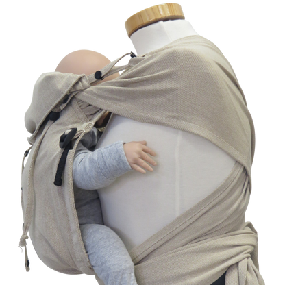 Bondima Babytrage ab Geburt - Ergonomische Half-Buckle mit Tuchträgern