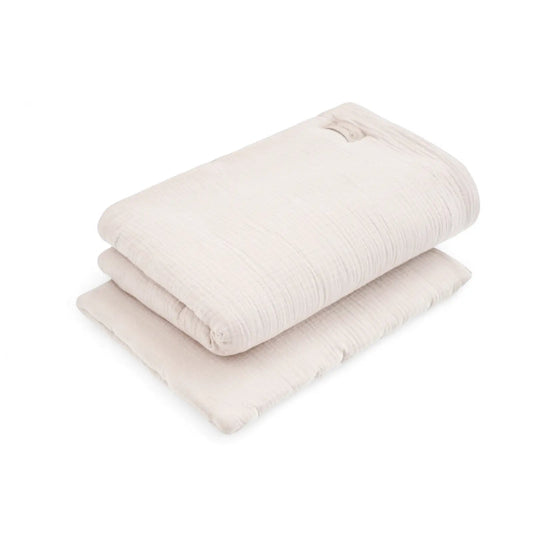 Kinderbettwäsche Musselin einfarbig - 2.5 TOG Bettwäsche-Set mit Kissen & Decke