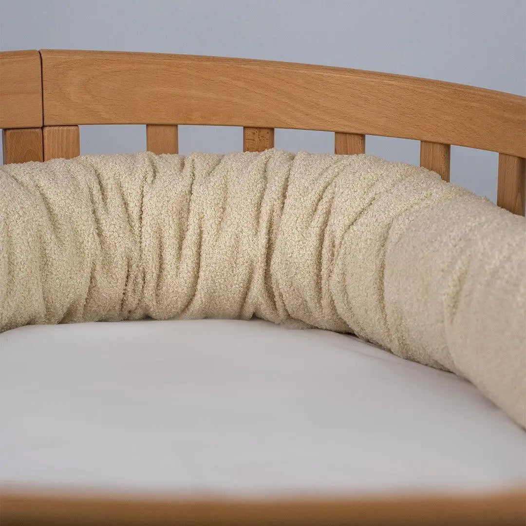 Bettschlange einsträngig Bouclé - Kuschelige 3-in-1 Bettumrandung aus weichem Teddystoff