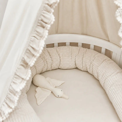 Bettschlange einsträngig Cord - Weicher 3-in-1 Bettzopf fürs Babybett