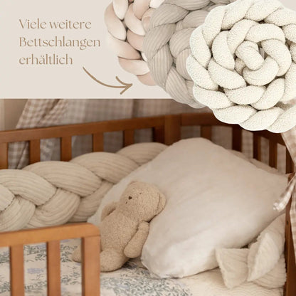 Bettschlange Cord geflochten - Nachhaltiger Bettzopf fürs Baby- & Kinderbett