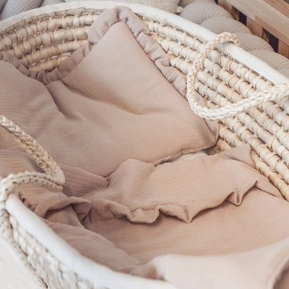 Kinderbettwäsche Musselin Rüschen - 2.5 TOG Bettwäsche-Set mit Kissen & Decke