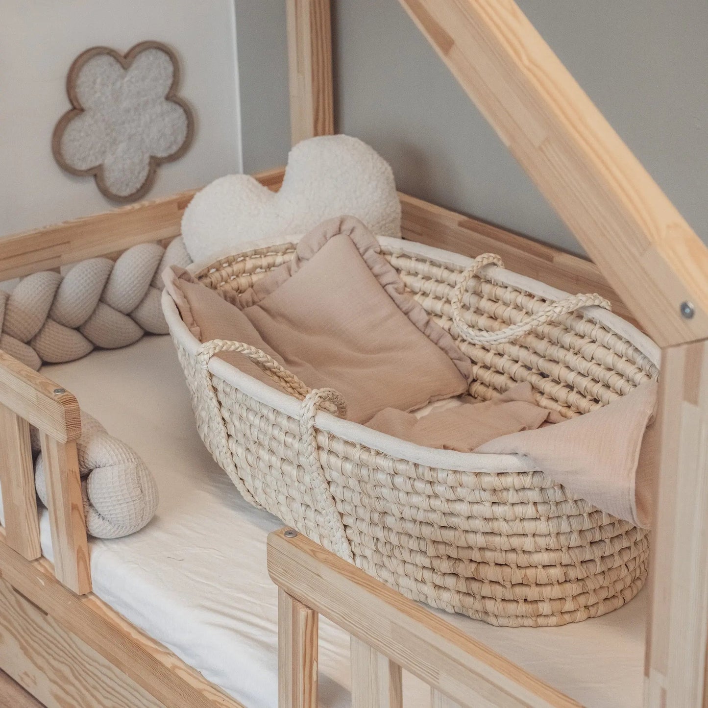 Kinderbettwäsche Musselin Rüschen - 2.5 TOG Bettwäsche-Set mit Kissen & Decke