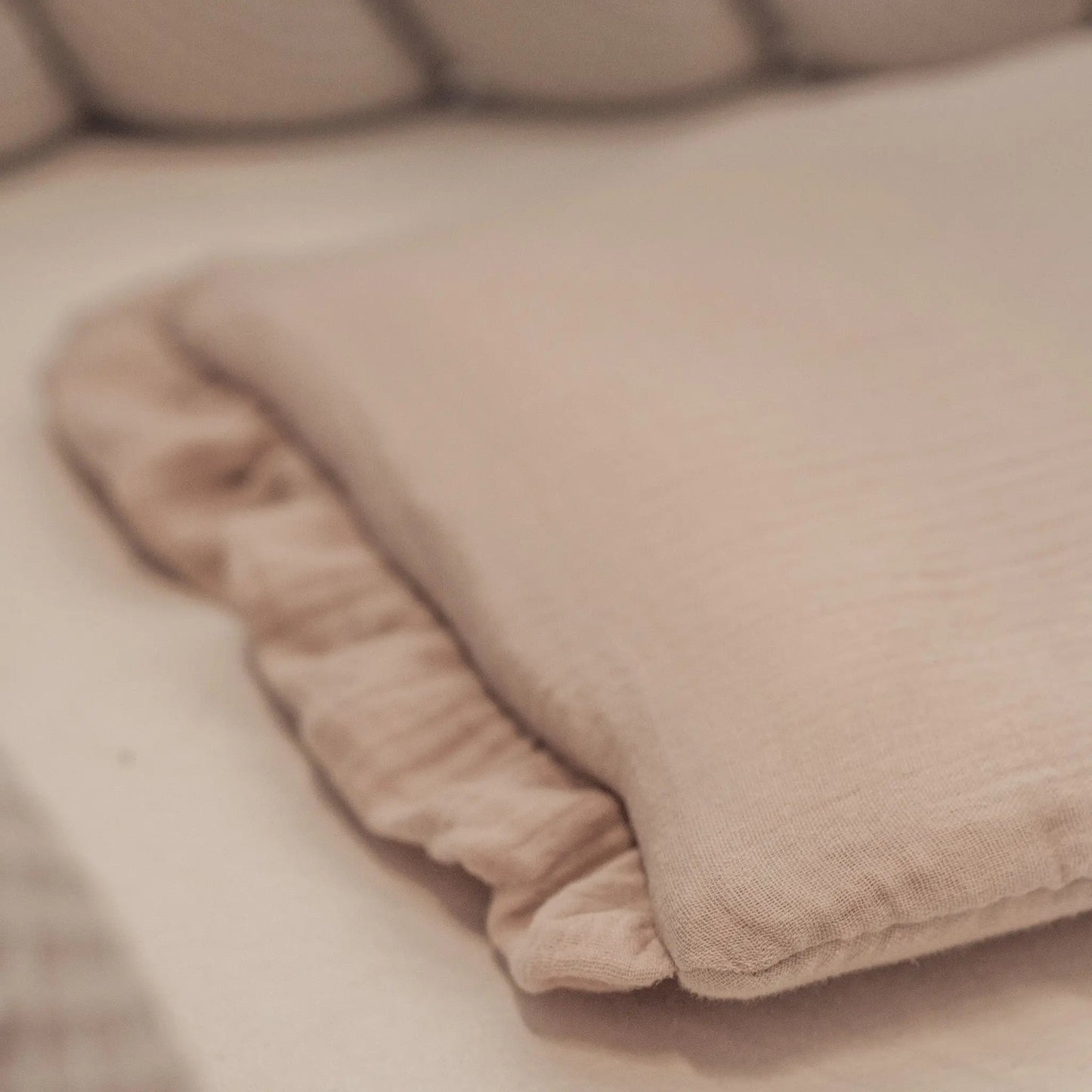 Kinderbettwäsche Musselin Rüschen - 2.5 TOG Bettwäsche-Set mit Kissen & Decke