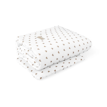 Kinderbettwäsche Musselin Herzen - 2.5 TOG Bettwäsche-Set mit Kissen & Decke