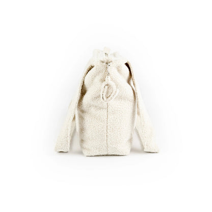 Wickeltasche Bouclé - Geräumige Kinderwagentasche aus weichem Teddystoff