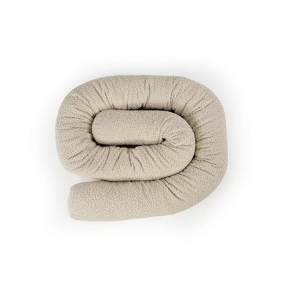 Bettschlange einsträngig Bouclé - Kuschelige 3-in-1 Bettumrandung aus weichem Teddystoff