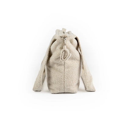 Wickeltasche Bouclé - Geräumige Kinderwagentasche aus weichem Teddystoff