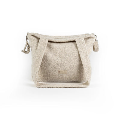 Wickeltasche Bouclé - Geräumige Kinderwagentasche aus weichem Teddystoff