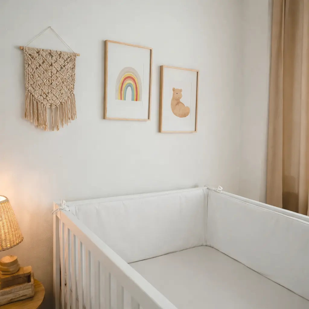Bettumrandung Baumwolle - Klassischer Nestchen-Schutz für Babybett & Beistellbett