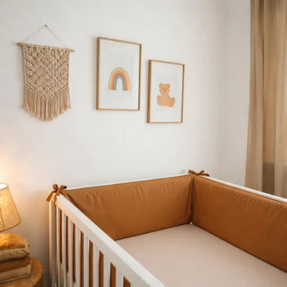 Bettumrandung Baumwolle - Klassischer Nestchen-Schutz für Babybett & Beistellbett
