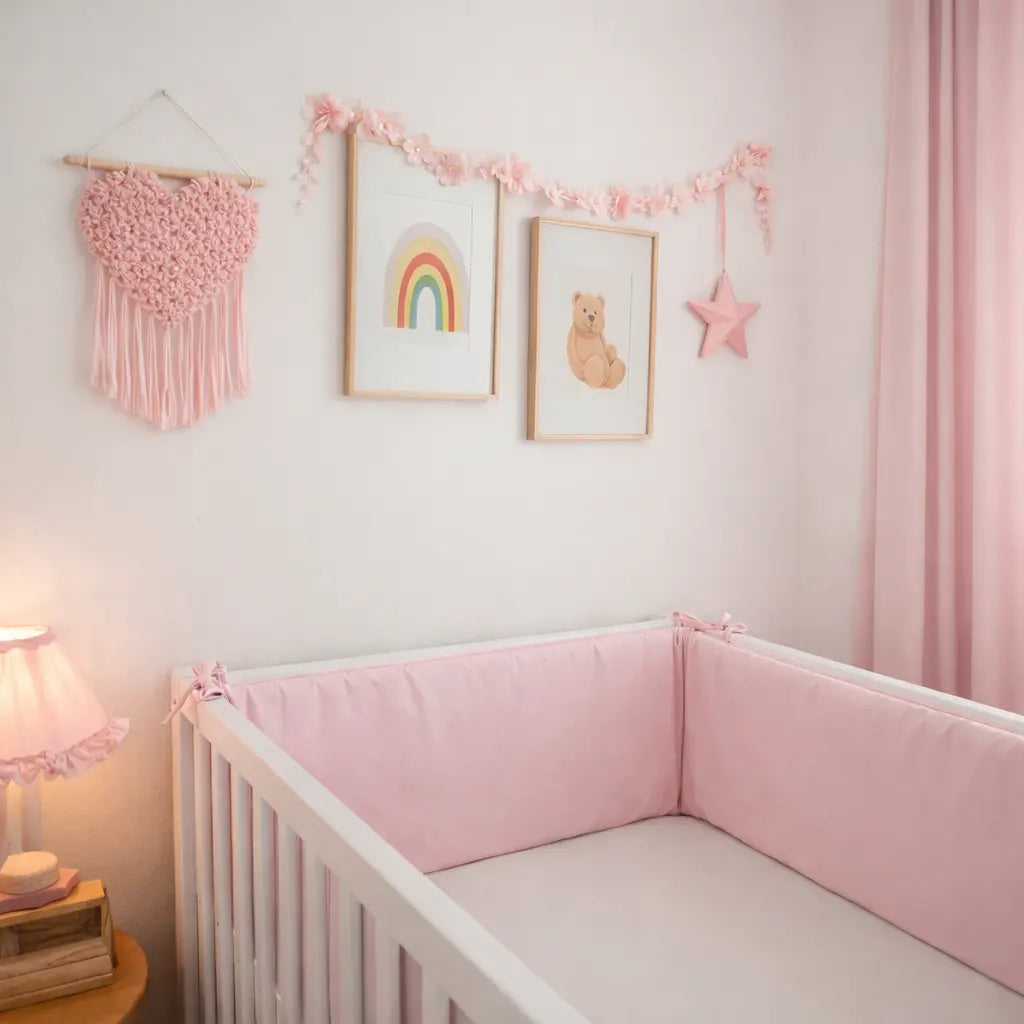 Bettumrandung Baumwolle - Klassischer Nestchen-Schutz für Babybett & Beistellbett